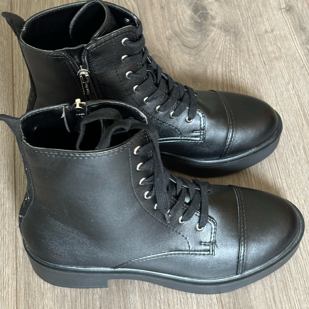 Calvin Klein lace up boots